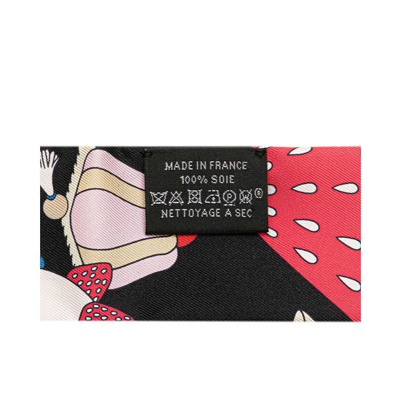 Pre Loved Hermes La Patisserie Francaise Silk Twilly Scarf Women Black Scarves & - Picture 2 of 7